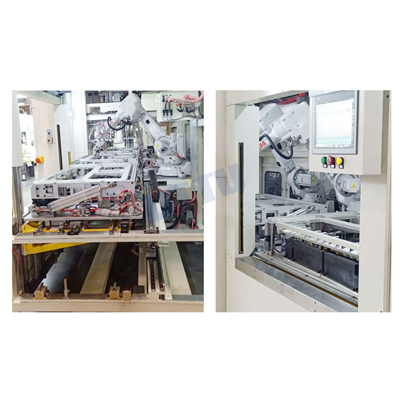 “一鍵式換?！比⒈Ｗo通用流水線型門板機器人超聲波焊接與熱鉚混合設(shè)備